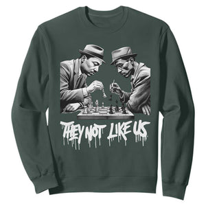 MLK And Malcolm X Sweatshirt They Not Like Us African American Heritage Gift TS12 Dark Forest Green Print Your Wear