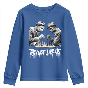 MLK And Malcolm X Youth Sweatshirt They Not Like Us African American Heritage Gift TS12 Royal Blue Print Your Wear
