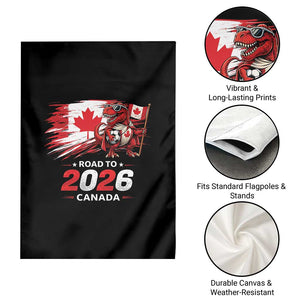Funny Canada Soccer Dinosaur Garden Flag Road To 2026 TS12 Print Your Wear