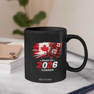 Funny Canada Soccer Dinosaur Coffee Mug Road To 2026 TS12 Print Your Wear