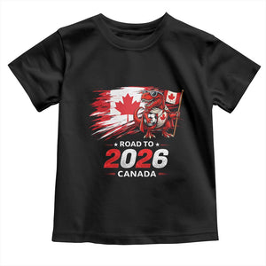 Funny Canada Soccer Dinosaur Toddler T Shirt Road To 2026 TS12 Black Print Your Wear