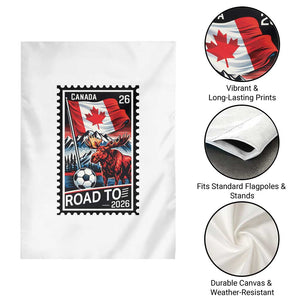 Canada Soccer Moose Garden Flag Vintage Postal Stamp Road To 2026 TS12 Print Your Wear