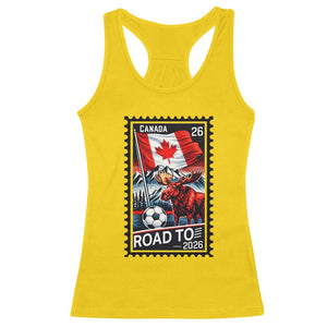 Canada Soccer Moose Racerback Tank Top Vintage Postal Stamp Road To 2026 TS12 Daisy Print Your Wear