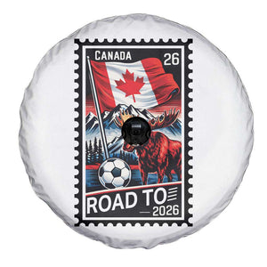 Canada Soccer Moose Spare Tire Cover Vintage Postal Stamp Road To 2026 TS12 Print Your Wear