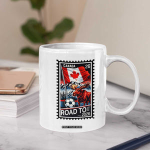 Canada Soccer Moose Coffee Mug Vintage Postal Stamp Road To 2026 TS12 Print Your Wear