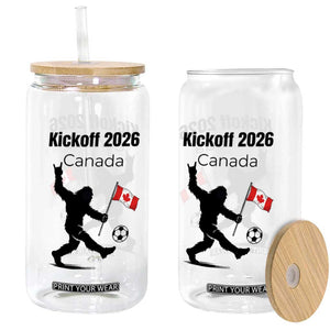 Funny Bigfoot Canada Soccer Glass Can Kickoff 2026 TS12 Print Your Wear
