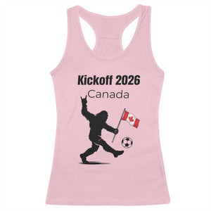 Funny Bigfoot Canada Soccer Racerback Tank Top Kickoff 2026 TS12 Light Pink Print Your Wear