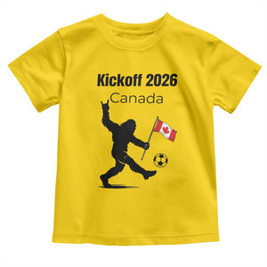 Funny Bigfoot Canada Soccer Toddler T Shirt Kickoff 2026 TS12 Daisy Print Your Wear
