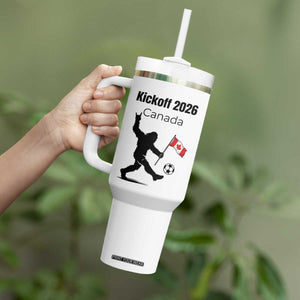 Funny Bigfoot Canada Soccer Tumbler With Handle Kickoff 2026 TS12 Print Your Wear