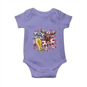 Proud Canada Soccer 2026 Baby Onesie Canadian Football Fan TS12 Violet Print Your Wear