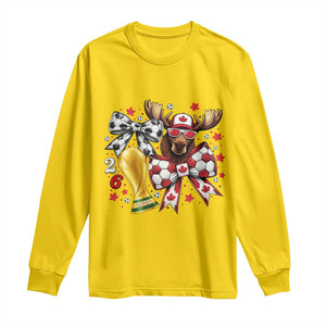 Proud Canada Soccer 2026 Long Sleeve Shirt Canadian Football Fan TS12 Daisy Print Your Wear