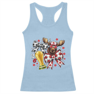 Proud Canada Soccer 2026 Racerback Tank Top Canadian Football Fan TS12 Light Blue Print Your Wear