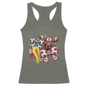Proud Canada Soccer 2026 Racerback Tank Top Canadian Football Fan TS12 Military Green Print Your Wear