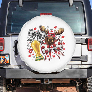 Proud Canada Soccer 2026 Spare Tire Cover Canadian Football Fan TS12 No hole White Print Your Wear