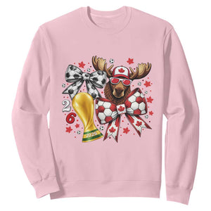 Proud Canada Soccer 2026 Sweatshirt Canadian Football Fan TS12 Light Pink Print Your Wear