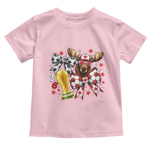 Proud Canada Soccer 2026 Toddler T Shirt Canadian Football Fan TS12 Light Pink Print Your Wear