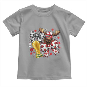 Proud Canada Soccer 2026 Toddler T Shirt Canadian Football Fan TS12 Sport Gray Print Your Wear