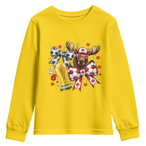 Proud Canada Soccer 2026 Youth Sweatshirt Canadian Football Fan TS12 Daisy Print Your Wear