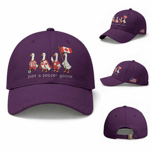 Funny Just A Soccer Goose Baseball Cap Canada Soccer Lover TS12 Baseball Cap Universal Fit Purple Print Your Wear