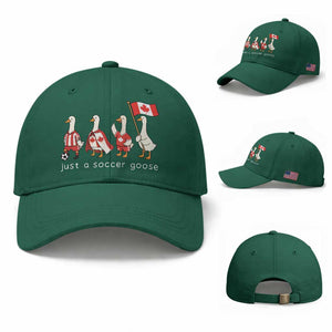 Funny Just A Soccer Goose Baseball Cap Canada Soccer Lover TS12 Baseball Cap Universal Fit Irish Green Print Your Wear