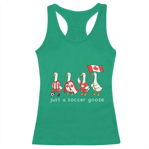 Funny Just A Soccer Goose Racerback Tank Top Canada Soccer Lover TS12 Irish Green Print Your Wear