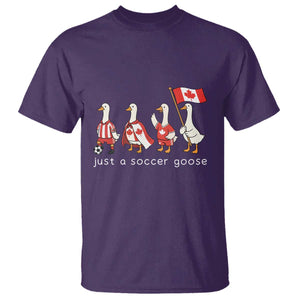 Funny Just A Soccer Goose T Shirt Canada Soccer Lover TS12 Purple Print Your Wear