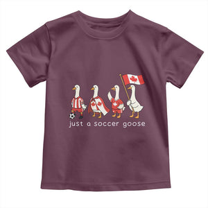 Funny Just A Soccer Goose Toddler T Shirt Canada Soccer Lover TS12 Maroon Print Your Wear