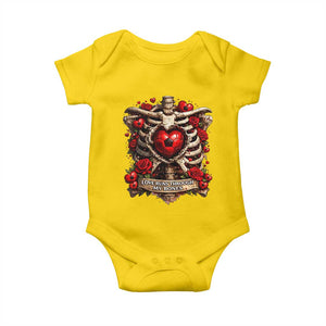Love Runs Through My Bones Baby Onesie Funny Skeleton Soccer Player Gift TS12 Daisy Print Your Wear
