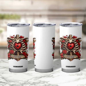 Love Runs Through My Bones Tumbler Cup Funny Skeleton Soccer Player Gift TS12 Print Your Wear