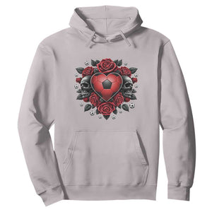 Skeleton Soccer Player Hoodie Valentine Day Gift TS12 Ice Gray Print Your Wear
