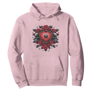 Skeleton Soccer Player Hoodie Valentine Day Gift TS12 Light Pink Print Your Wear