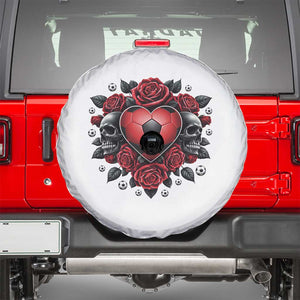 Skeleton Soccer Player Spare Tire Cover Valentine Day Gift TS12 White Print Your Wear