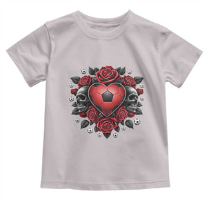 Skeleton Soccer Player Toddler T Shirt Valentine Day Gift TS12 Ice Gray Print Your Wear
