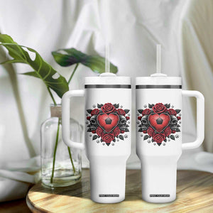 Skeleton Soccer Player Tumbler With Handle Valentine Day Gift TS12 Print Your Wear