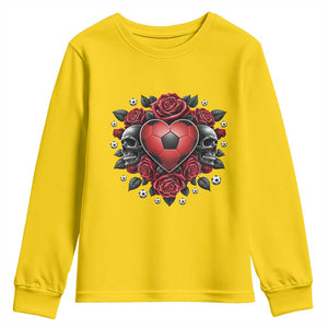 Skeleton Soccer Player Youth Sweatshirt Valentine Day Gift TS12 Daisy Print Your Wear