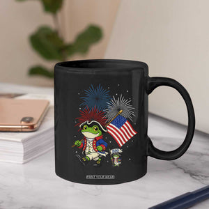 Funny Patriotic Frog Coffee Mug Celebrating 250 Years Of Freedom TS12 Print Your Wear
