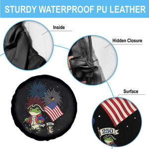 Funny Patriotic Frog Spare Tire Cover Celebrating 250 Years Of Freedom TS12 Print Your Wear