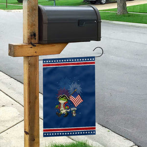 Funny Patriotic Frog Garden Flag Celebrating 250 Years Of Freedom TS12 Classic Blue Red Print Your Wear