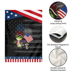 Funny Patriotic Frog Garden Flag Celebrating 250 Years Of Freedom TS12 Print Your Wear