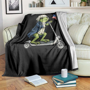 Funny Patriotic Frog Throw Blanket Off To Celebrate 250 Years Of Freedom TS12 Print Your Wear