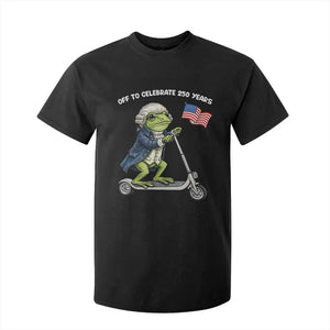 Funny Patriotic Frog T Shirt For Kid Off To Celebrate 250 Years Of Freedom TS12 Black Print Your Wear