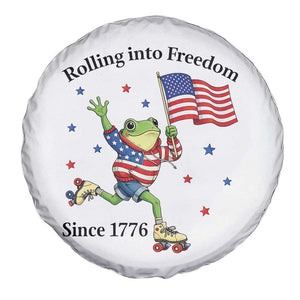 Funny Patriotic Frog Spare Tire Cover Rolling Into Freedom Since 1776 TS12 Print Your Wear