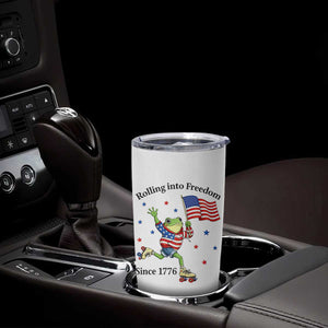 Funny Patriotic Frog Tumbler Cup Rolling Into Freedom Since 1776 TS12 Print Your Wear