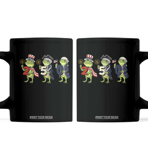 Proud American Frog Coffee Mug Celebrating 250 Years Of Freedom TS12 Black Print Your Wear