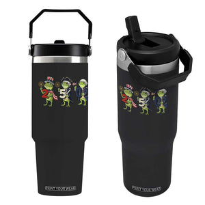 Proud American Frog Flip Straw Tumbler Celebrating 250 Years Of Freedom TS12 One Size: 30 oz Black Print Your Wear