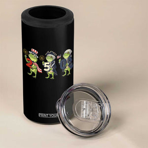 Proud American Frog 4 in 1 Can Cooler Tumbler Celebrating 250 Years Of Freedom TS12 Print Your Wear