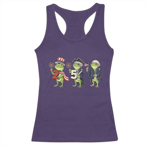 Proud American Frog Racerback Tank Top Celebrating 250 Years Of Freedom TS12 Purple Print Your Wear