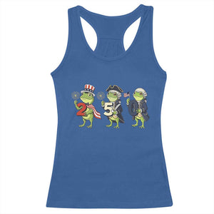 Proud American Frog Racerback Tank Top Celebrating 250 Years Of Freedom TS12 Royal Blue Print Your Wear