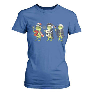 Proud American Frog T Shirt For Women Celebrating 250 Years Of Freedom TS12 Royal Blue Print Your Wear