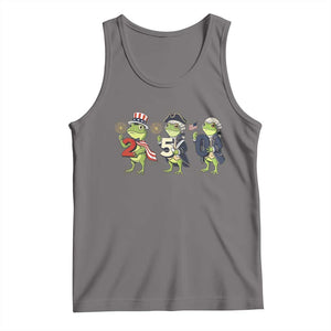 Proud American Frog Tank Top Celebrating 250 Years Of Freedom TS12 Deep Heather Print Your Wear